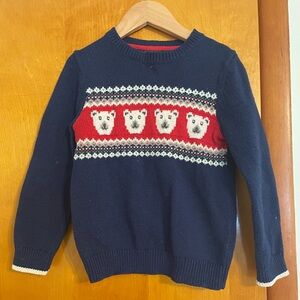 Mini Biden polar bear Christmas sweater sz 7-8